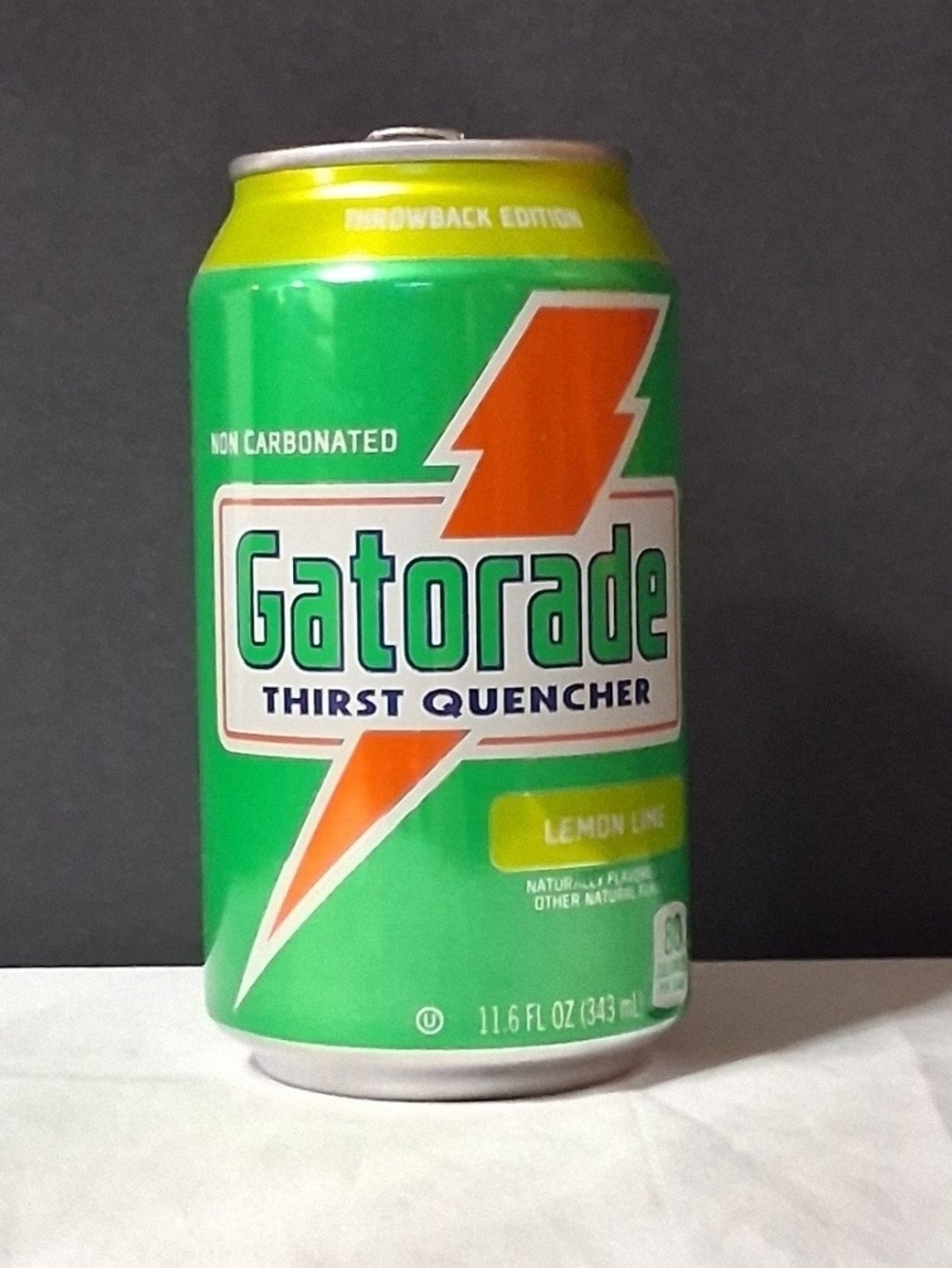 1 Can Gatorade Lemon Lime Can - Limited Edition - 11.6oz - Throwback empty